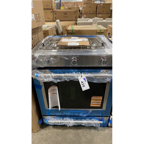 KITCHENAID MODEL YKSDB900ESS. 30" 5 BURNER DUAL FUEL CONVECTION FRONT CONTROL RANGE WITH BAKING