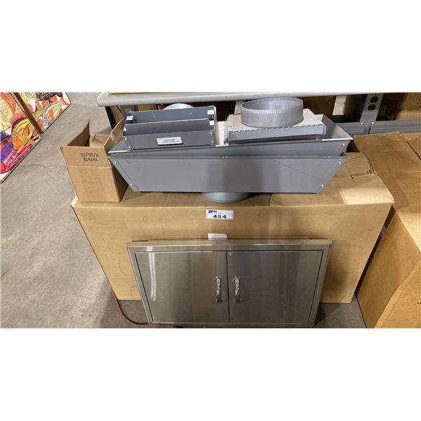 ASSORTED BUILT IN BBQ PARTS- DOOR PANEL, INSULATED JACKET 5 BURNER, VENTING & BLAZE PLZ-AD40-R