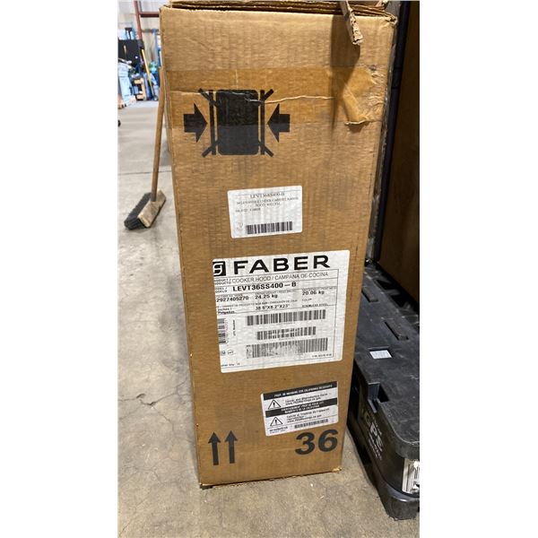 FABER MODEL LEVT36SS400-B. 36 INCH 400 CFM UNDER CABINET RANGE VENT IN STAINLESS