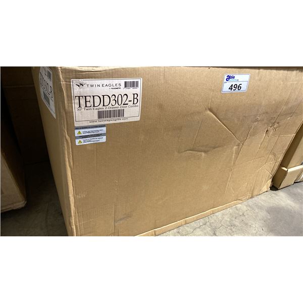 TWIN EAGLE MODEL TEDD363-B. 36 THREE-DRAWER AND DOOR COMBO