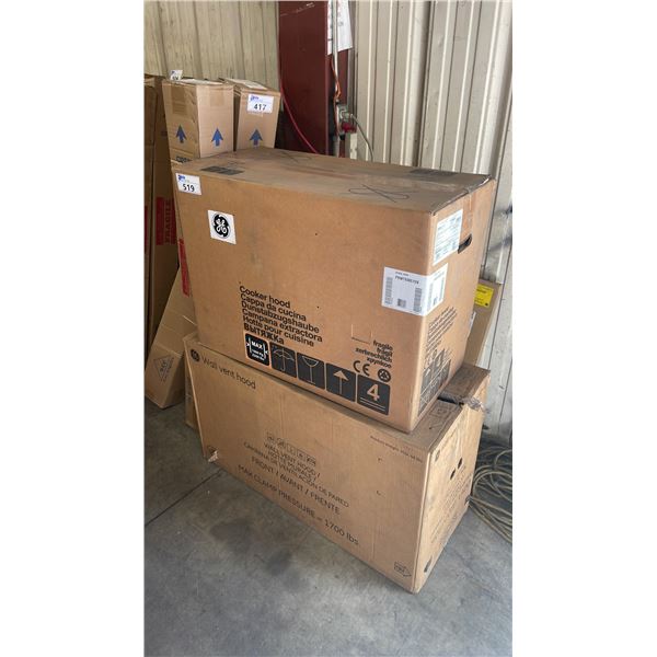 G.E APPLIANCES MODEL JVW5301EJESC. 30" SLATE WALL MOUNT PYRAMID CHIMNEY RANGE HOOD &