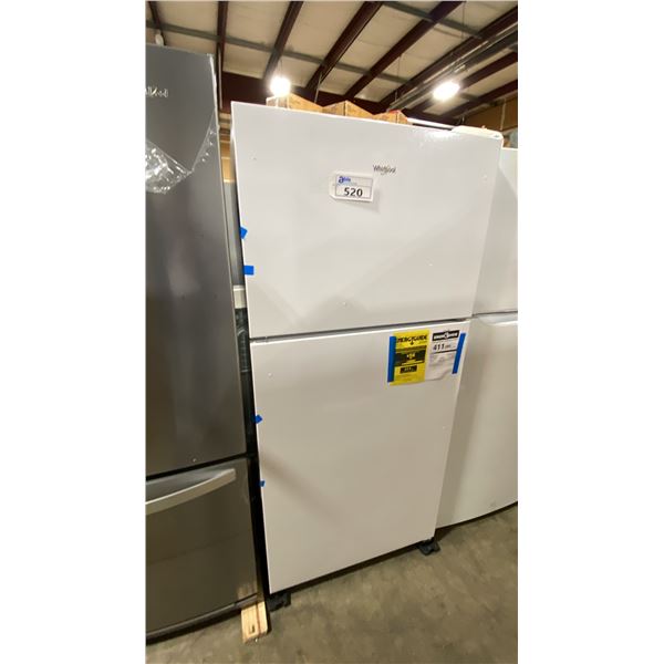 WHIRLPOOL MODEL WRT318FZD. WHITE TEXTURED 18.2 CU FT TOP FREEZER REFRIGERATOR