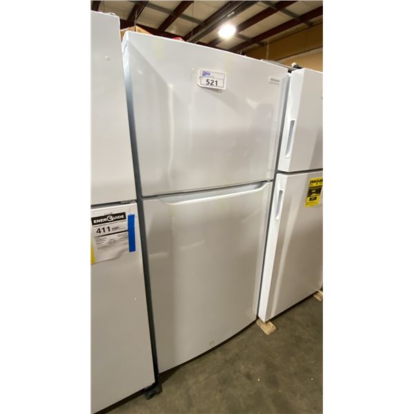 FRIGIDAIRE MODEL FFTR1835VWC. 30" 18.3 CU FT WHITE TOP FREEZER REFRIGERATOR