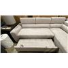 Image 3 : BATTISTA LIGHT GREY  SLEEPER SECTIONAL 3 SEAT SOFA WITH LOUNGE APPROX 97 X 63"