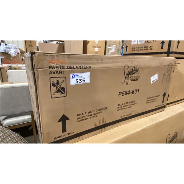 PAIR OF ASHLEY SIGNATURE DESIGN MODEL P564-601 TRADITIONAL SIDE CHAIRS *IN BOX, 1 BOX*