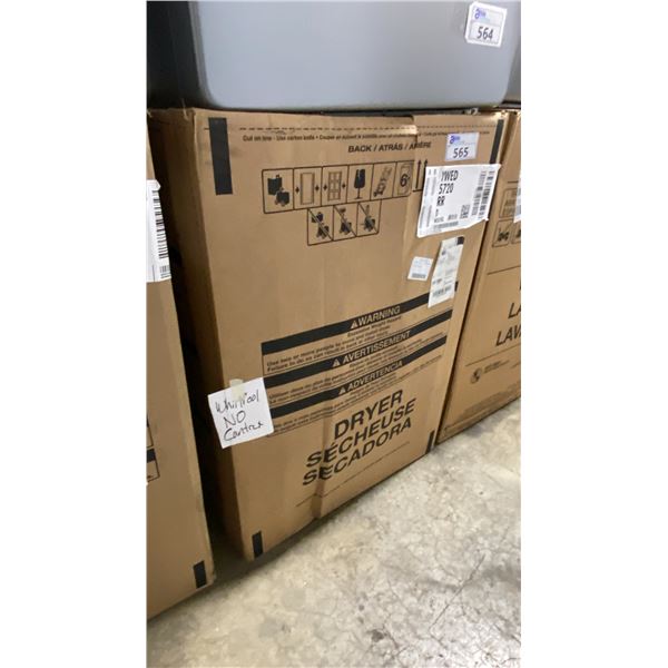WHIRLPOOL MODEL YWED5720RR0. 7.4 CU FT FRONT LOAD ELECTRIC SMART DRYER WITH AI INTELLIGENT DRY
