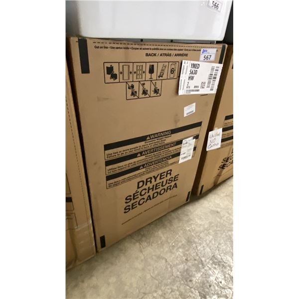 MAYTAG MODEL YMED5630HW. 7.3 CU FT WHITE FRONT-LOAD ELECTRIC VENTED DRYER WITH 10 DRY CYCLES