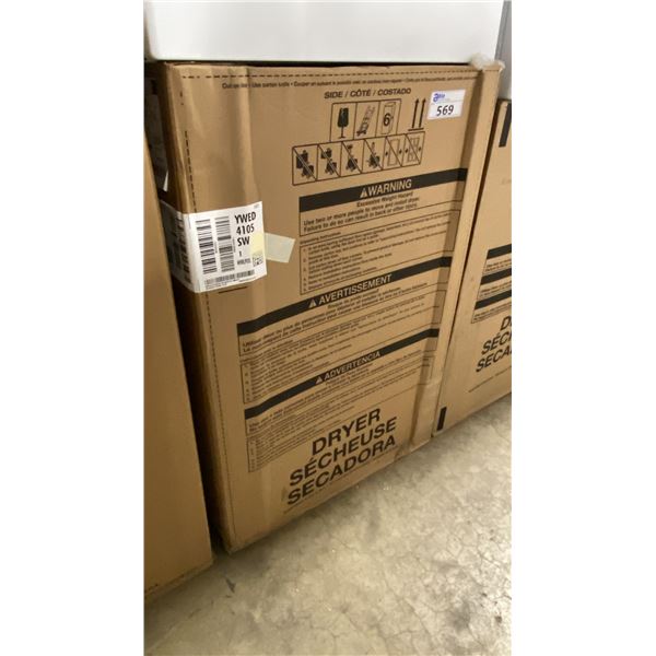WHIRLPOOL MODEL YWED4105SW1. 29" 7.0 CU FT WHITE ELECTRIC DRYER