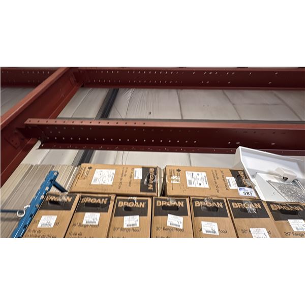 PAIR OF BROAN MODEL BP130WHN. RANGE HOOD, 30 INCH EXTERIOR WIDTH, UNDER-CABINET, HALOGEN