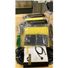 Image 2 : GROUP OF ASSORTED BBQ ACCESSORIES- PROPANE ADAPTOR HOSE, WOOD SCRAPER PADDLES, COOKING TONGS,