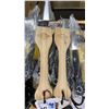 Image 3 : GROUP OF ASSORTED BBQ ACCESSORIES- PROPANE ADAPTOR HOSE, WOOD SCRAPER PADDLES, COOKING TONGS,