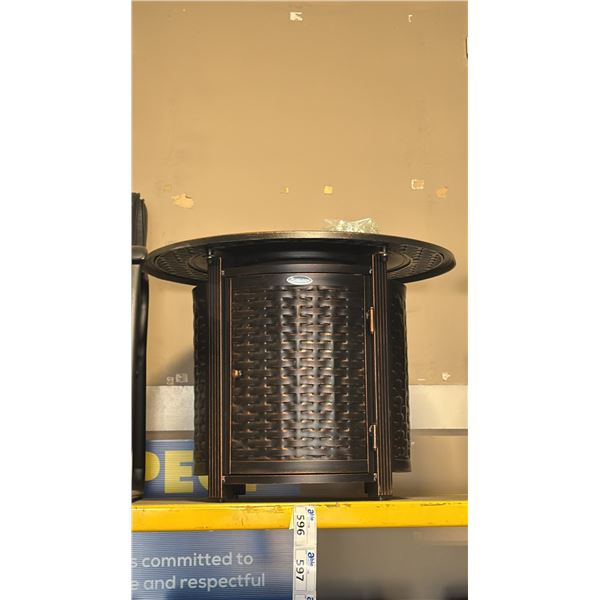 PARAMOUNT FP-545 BRONZE CAST ALUMINUM 33" ROUND PROPANE OUTDOOR FIRE TABLE WITH CONVERTIBLE