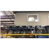 Image 1 : GROUP OF 5 BLACK LEATHER PADDED CLIENT CHAIRS