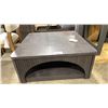 Image 1 : ASHLEY SIGNATURE DESIGN MODEL T760-8 DARK WOOD SQUARE MOBILE COCKTAIL TABLE