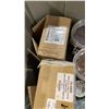 Image 4 : GREY FOLD TOP BIN OF ASSORTED DECORATIVE GLASS / BABY OUTFIT *BIN INCLUDED*