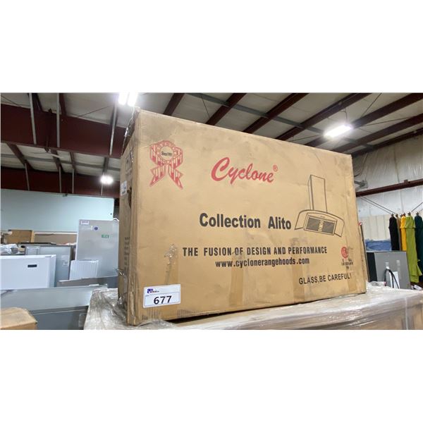 CYCLONE ALTIO COLLECTION MODEL SCB501-36 BAFFLE FILTER SINGLE MOTOR MODERN RANGE HOOD *IN BOX*