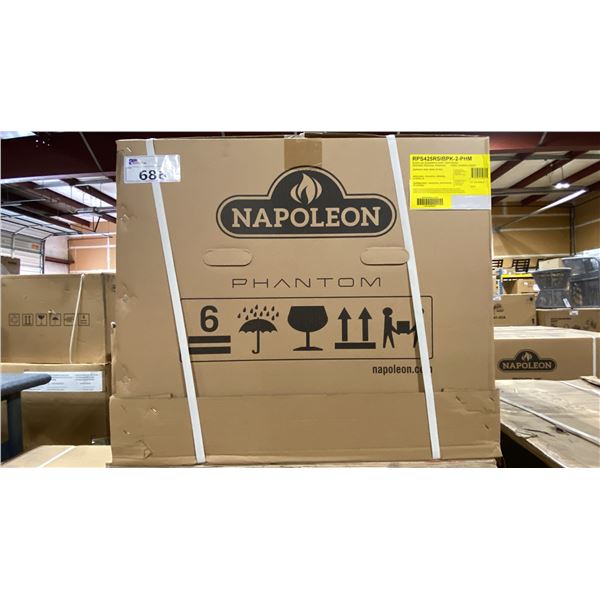 NAPOLEON MODEL RPS425RSIBPK-2-PHM. PHANTOM 3 BURNER MATTE BLACK PROPANE GAS GRILL