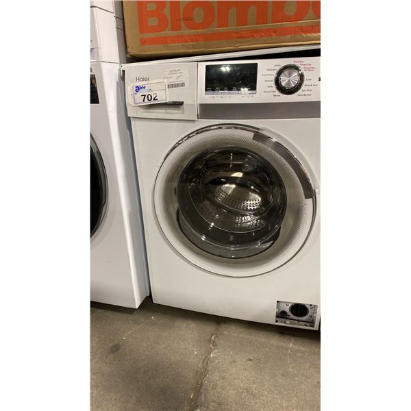 HAIER MODEL HLC1700AXW. 24" 2.0 CU FT FRONT LOAD ALL IN ONE WASHER & DRYER COMBINATION UNIT