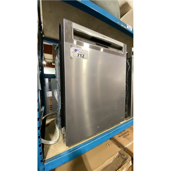 BOSCH MODEL SHEM63W55N/20. 300 SERIES 24" STAINLESS STEEL BUILT IN DISHWASHER, 44 DBA, 5 WASH CYCLES