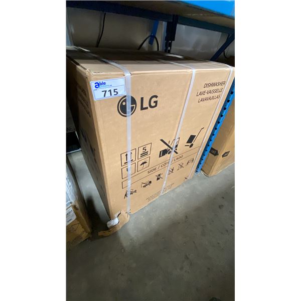 LG MODEL LDFC2423U. 24" FRONT CONTROL BUILT IN STAINLESS STEEL DISHWASHER, 52 DBA,