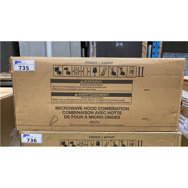 WHIRLPOOL MODEL YWMMI5530RV.  1.1 CU. FT. SMART LOW PROFILE MICROWAVE HOOD COMBINATION WITH 450 CRM