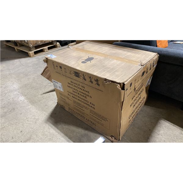 BOSCH MODEL HMB50152UC. 500 SERIES BUILT IN MICROWAVE, 30 INCH EXTERIOR WIDTH, 1.6 CU. FT. CAPACITY