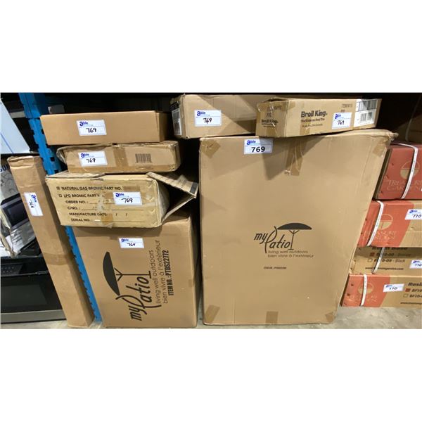 GROUP OF ASSORTED PATIO FURNITURE PARTS