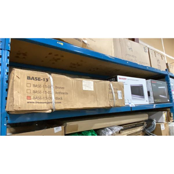 2 SHARP SMC1162KSC MICROWAVE OVENS & TREASURE GARDEN UMBRELLA BASE