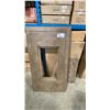 Image 1 : GROUP OF OUTDOOR FURNITURE PARTS, LYNX OUTDOOR BUILT IN ACCESS DOOR & HEAVY CEMENT FIRE TABLE TOP