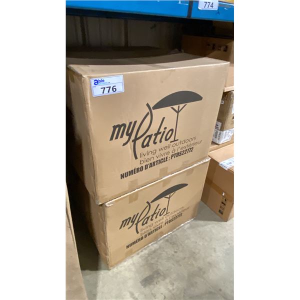 2 BOXES OF OUTDOOR FURNITURE PARTS