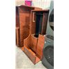 Image 1 : LARGE CHERRY SINGLE PEDESTAL L-SHAPED DESK WITH 2 HUTCHES & 2 DRAWER LATERAL FILE STORAGE