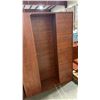Image 4 : LARGE CHERRY SINGLE PEDESTAL L-SHAPED DESK WITH 2 HUTCHES & 2 DRAWER LATERAL FILE STORAGE