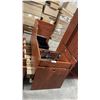 Image 1 : LARGE CHERRY 3 DRAWER SINGLE PEDESTAL L-SHAPED DESK WITH RETURN