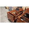 Image 1 : LARGE CHERRY EXECUTIVE DESK WITH 4 DRAWER COMBINATION FILE