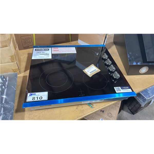 ELECTROLUX 24 INCH 2200 WATT 4 BURNER ELECTRIC STOVE TOP MODEL #ECCE242CAS SERIAL #S00065155