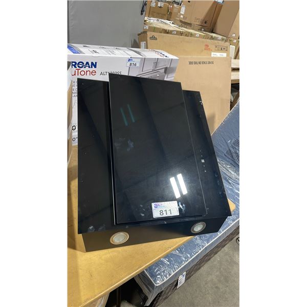HAIER 24 INCH BLACK GLASS SLANTED RANGE HOOD