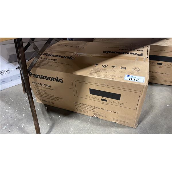 PANASONIC 1000 WATT LOW PROFILE OVER THE RANGE MICROWAVE OVEN MODEL #NN-SG65NB