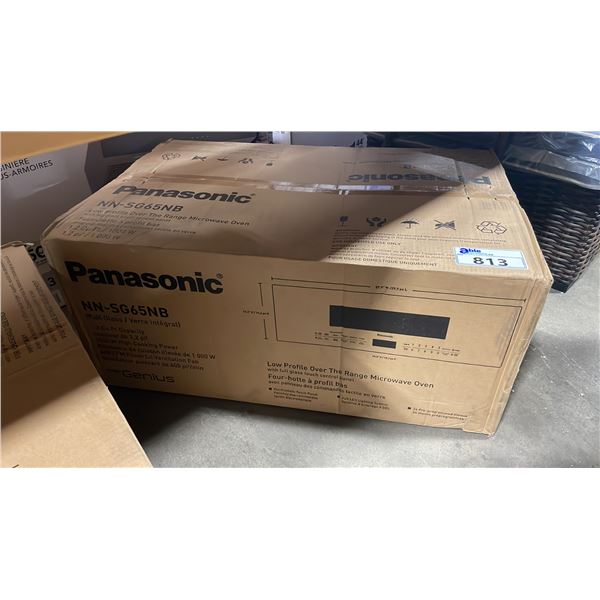 PANASONIC 1000 WATT LOW PROFILE OVER THE RANGE MICROWAVE OVEN MODEL #NN-SG65NB