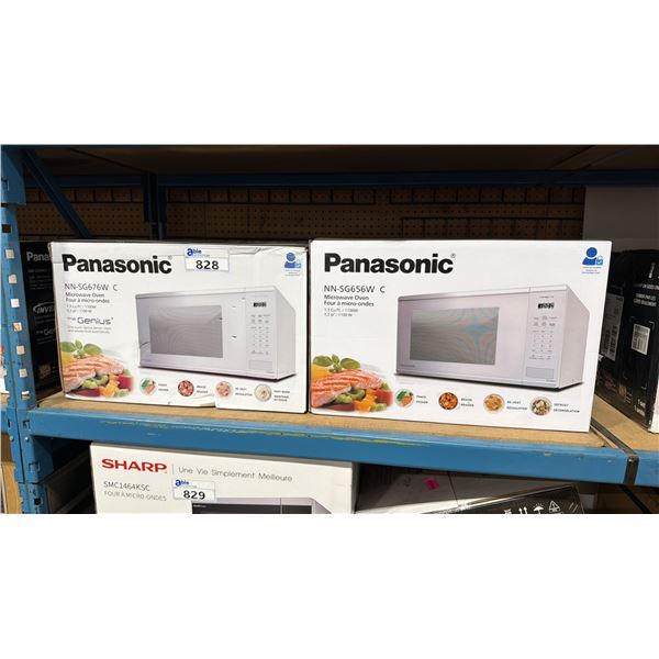 PANASONIC 1100W 1.3 CU.FT. MICROWAVE OVEN MODEL #NN-SG676W C & PANASONIC 1100W 1.3 CU.FT. MICROWAVE