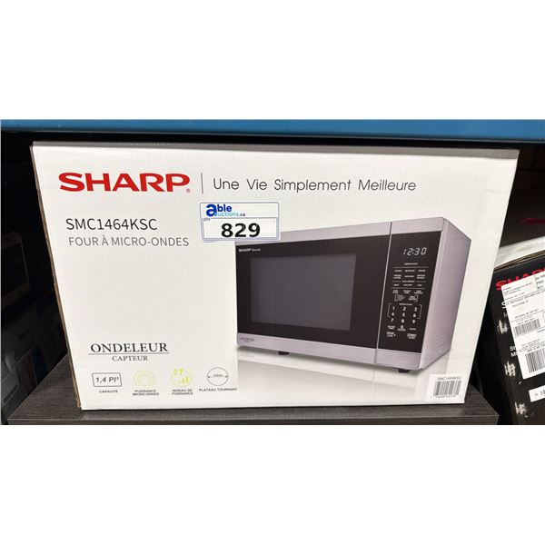 SHARP 1.4 CU.FT. 1100W MICROWAVE OVEN MODEL #SMC1464KSC, SHARP 1.1 CU.FT. 900W MICROWAVE OVEN