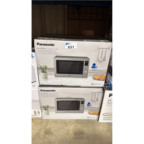 2 PANASONIC 1.2 CU.FT. 1300W MICROWAVE OVENS MODEL #NN-CD87KS C