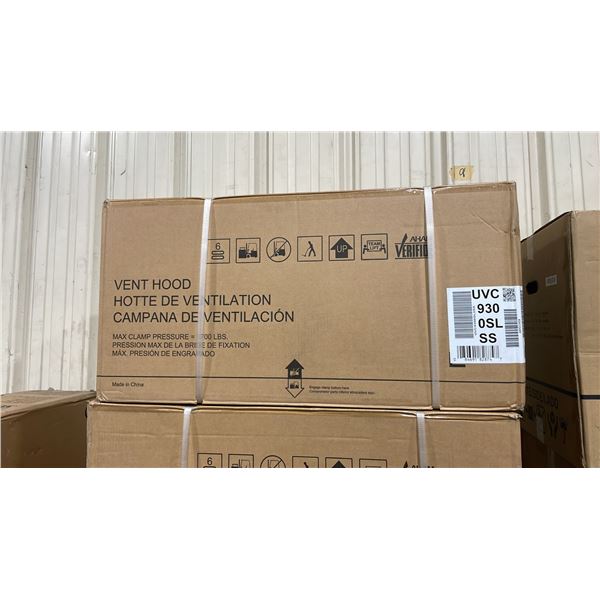 GE APPLIANCE MODEL UVC9300SLSS STAINLESS STEEL VENTED RANGE HOOD *IN BOX*