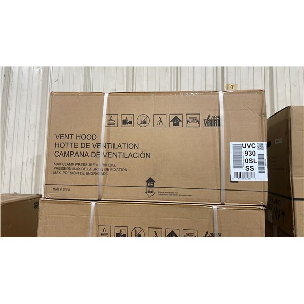 GE APPLIANCE MODEL UVC9300SLSS STAINLESS STEEL VENTED RANGE HOOD *IN BOX*