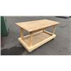 Image 1 : WOODEN 2 TIER MOBILE SHOP CART 62.5"W 32"D 33"H