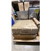 Image 1 : PALLET OF 2 LARGE OUTDOOR UMBRELLA STANDS, PANASONIC BUILT-IN TRIM KIT & TABLE TOP