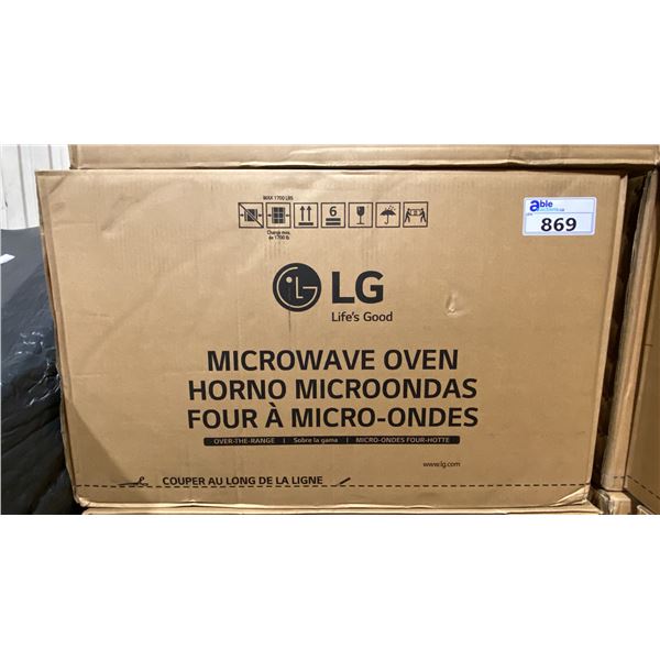 LG MODEL MVEM1825X 1.8 CU FT 30" OVER THE RANGE MICROWAVE OVEN *IN BOX*