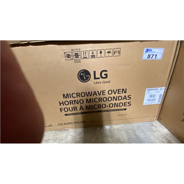 LG MODEL MVEM1825X 1.8 CU FT 30" OVER THE RANGE MICROWAVE OVEN *IN BOX*