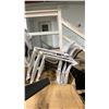 Image 5 : SET OF 4 MALLIN MESH BACK CAST ALUMINUM OUTDOOR PATIO STACKING ARM CHAIRS *IN BOX*