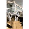 Image 2 : SET OF 4 MALLIN MESH BACK CAST ALUMINUM OUTDOOR PATIO STACKING ARM CHAIRS *IN BOX*