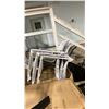 Image 1 : SET OF 4 MALLIN MESH BACK CAST ALUMINUM OUTDOOR PATIO STACKING ARM CHAIRS *IN BOX*